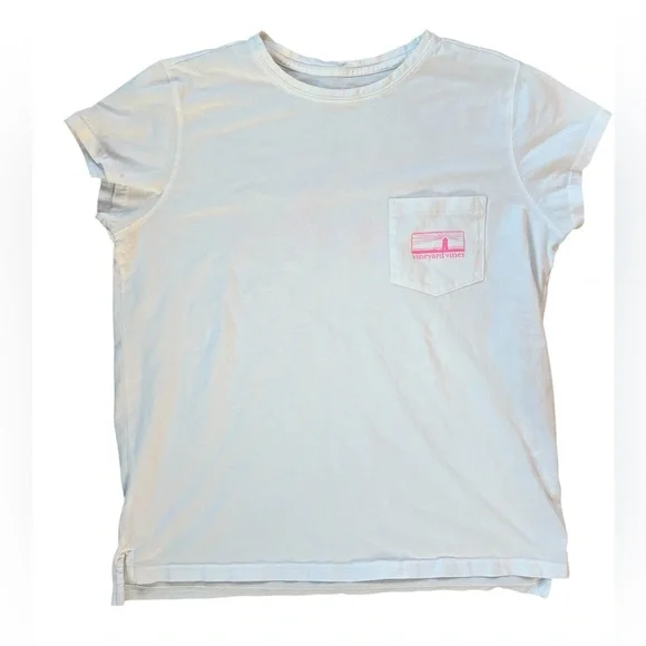 Vineyard Vines Women’s Tee with Pink Logo - Picture 1 of 3